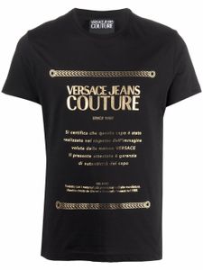 Versace Jeans Couture t-shirt à logo imprimé - Noir