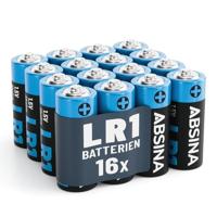 ABSINA 16 x LR1 N Lady batterij voor garagedeuropener, rekenmachine en nog veel meer - Lady batterij 1,5 V alkaline lekvrij en met lange houdbaarheid - batterij N, E90 batterij, LR1 batterij 1,5 V