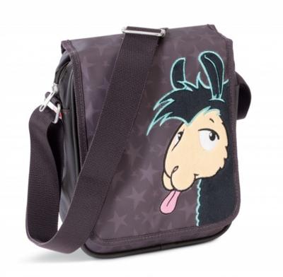 Nici schoudertas Lama Lorenzo junior polyester antraciet