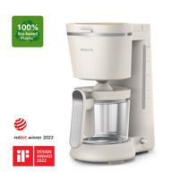 Philips Home Eco Conscious Edition 5000er Serie HD5120/00 Koffiezetapparaat Zijdewit, Mat Capaciteit koppen: 10 Warmhoudfunctie, Glazen kan - thumbnail