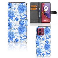 Hoesje voor Motorola Moto G84 Flowers Blue - thumbnail