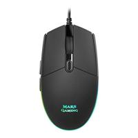 Mars Gaming MMG RGB Flow Mouse, 3200 DPI optische sensor, zwarte antislip