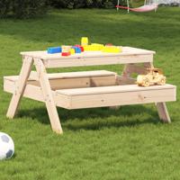 Picknicktafel voor kinderen 88x97x52 cm massief grenenhout - thumbnail