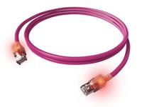 EasyLan DualBoot LED patchkabel RJ45 S/FTP Cat.6A (Class EA), met saCon stekker, LSOH, paars, 0,5 m