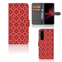 Sony Xperia 1 III Telefoon Hoesje Batik Rood