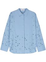 Valentino Garavani chemise en coton à broderie anglaise - Bleu - thumbnail