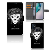 Telefoonhoesje met Naam OnePlus Nord N10 Skull Hair - thumbnail