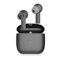 KSIX Meteor Draadloze Bluetooth-hoofdtelefoon, HD-oproepen, ENC-ruisonderdrukking, oplaadbox, True Wireless Stereo, 32 uur looptijd, spraakassistent, waterdicht, zwart