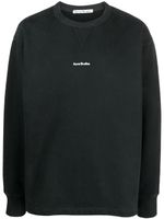 Acne Studios sweat en coton à logo imprimé - Noir