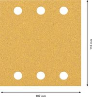 Bosch Accessoires Expert C470 schuurpapier voor vlakschuurmachines 115 x 107 mm, K60 10-delig - 2608900891