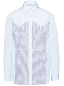 Maison Margiela Yoke striped shirt - Bleu