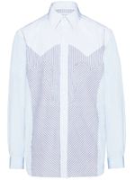 Maison Margiela Yoke striped shirt - Bleu - thumbnail