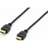 Equip 119373 HDMI-kabel HDMI Aansluitkabel HDMI-A-stekker 10.00 m Zwart Vergulde steekcontacten - thumbnail