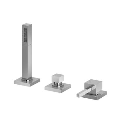 Badkraan Hotbath Bloke Inbouw Thermostatisch Vierkant Glans Chroom 2 Greeps met Handdouche