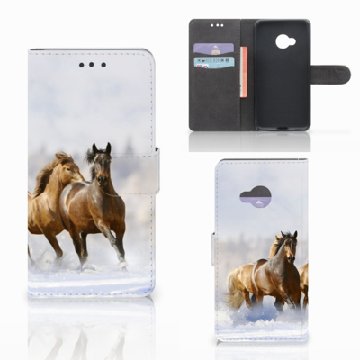 HTC U Play Telefoonhoesje met Pasjes Paarden HTC U Play Telefoonhoesje met Pasjes Paarden