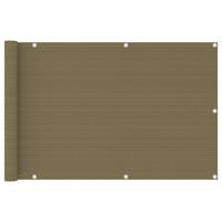 vidaXL Balkonscherm 90x600 cm HDPE taupe