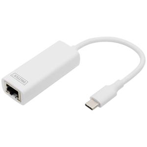 Digitus Netwerk, USB 3.2 Gen 1 (USB 3.0) Adapter [1x USB 3.2 Gen 1 stekker C (USB 3.0) - 1x RJ45-bus] DN-3024 20.00 cm Afgeschermd