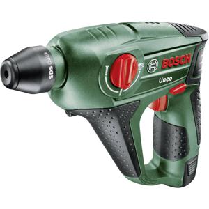 Bosch Home and Garden Uneo Snelspanboorhouder, SDS-Quick, SDS-HEX 30 mm-Accu-boorhamer 12 V 2.5 Ah Li-ion Incl. 2 accus, Incl. accessoires, Incl. koffer