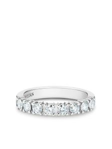 De Beers Jewellers anneau DB Classic serti de diamants - Argent