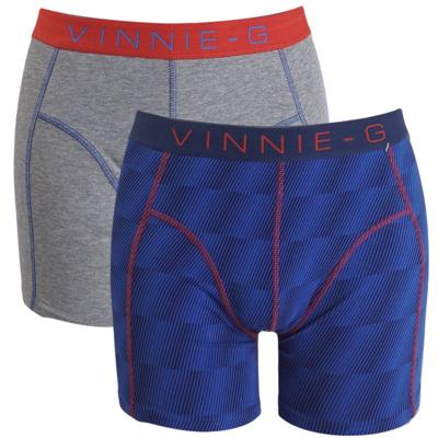 Vinnie-G boxershorts Flame Blue Print Grey 2-pack L Vinnie-G boxershorts Flame Blue Print Grey 2-pack L