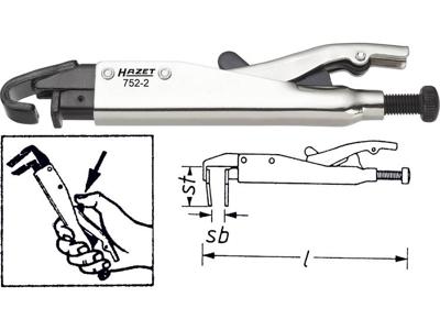 Hazet 752-2 Griptang 0 - 15 mm 205 mm