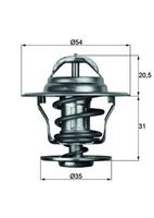 Thermostaat, koelvloeistof TX1392D - thumbnail