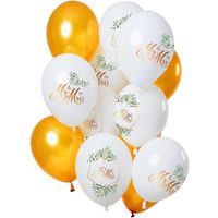 Ballonnen Bruiloft &apos;Mr & Mrs&apos; Premium (12st)