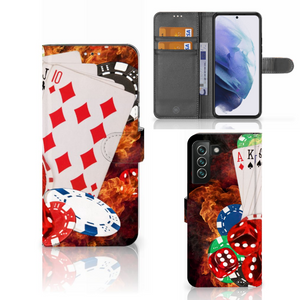 Samsung Galaxy S22 Plus Wallet Case met Pasjes Casino