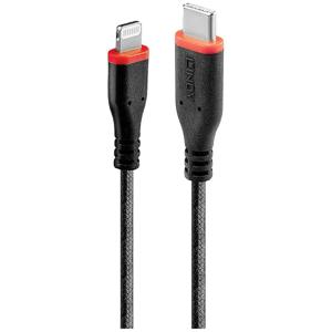 LINDY USB-kabel USB 2.0 Apple Lightning stekker, USB-C stekker 2.00 m Zwart 31287