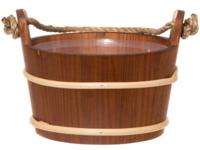 4Living sauna-emmer met touwgreep - Elzenhout