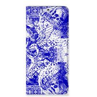 Mobiel BookCase Xiaomi 11T | Xiaomi 11T Pro Angel Skull Blauw