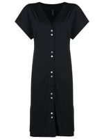 Lygia & Nanny robe-chemise Artemis à col v - Noir