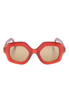 Lapima lunettes de soleil Cecilia à monture oversize - Rouge