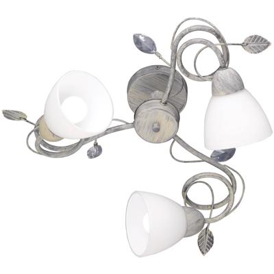 Led Plafondlamp - Plafondverlichting - Trion Trada - E14 Fitting - 3-lichts - Rond - Antiek Grijs - Aluminium