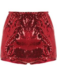 Dolce & Gabbana short brodé de sequins - Rouge