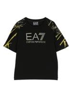 Emporio Armani Kids T-shirt met logoprint - Zwart