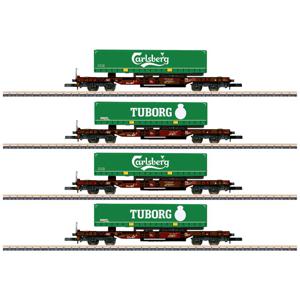 Märklin 82290 Z set van 4 diepladerwagens van de AAE Cargo