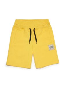 Nº21 Kids short en coton à logo appliqué - Jaune