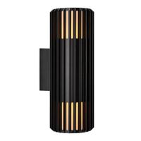 Nordlux Aludra Double SeasideOutdoor Wandlamp/Buitenlicht Zwart Zilver, E27 2X15W Waterdicht & Weerbestendig - Veranda, Patio, Tuin, Garage of Entree, IP54, Klasse 1 (geïsoleerd)