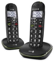 DORO PhoneEasy 110 Duo - Telefoon zonder telefoon met ID d'appelant/appel en instance - DECTGAP - noir + combiné supplémentaire