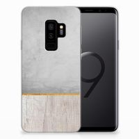 Samsung Galaxy S9 Plus Bumper Hoesje Wood Concrete