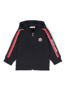 Moncler Enfant logo-patch hooded jacket - Bleu