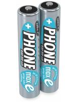 ANSMANN Telefoonaccu AAA 800 mAh NiMH 1,2 V (2 stuks) - oplaadbare potloodbatterijen AAA voor DECT Phone, maxE geringe zelfontlading, ideaal voor draadloze telefoon, babyfoon, walkietalkie