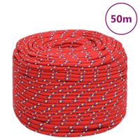 Boottouw 6 mm 50 m polypropyleen rood