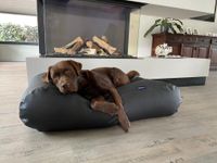 Dog's Companion® Hondenbed zwart leather look extra small