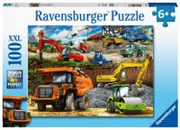 Ravensburger puzzel 100 XXL stukjes Bouwvoertuigen