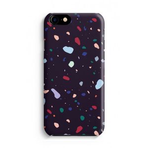 Dark Rounded Terrazzo: iPhone 8 Volledig Geprint Hoesje