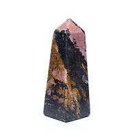 Edelsteen Obelisk Rhodoniet - 12 cm - thumbnail