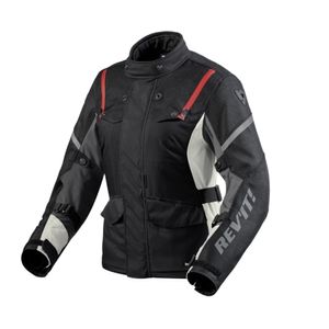 REV'IT! Horizon 3 H2O Lady Jacket, Textiel motorjas dames, Zwart Rood