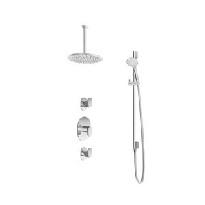 Hotbath Get Together IBS5CR inbouwdouche met 3s handdouche, 30cm plafondbuis en 30cm hoofddouche chroom